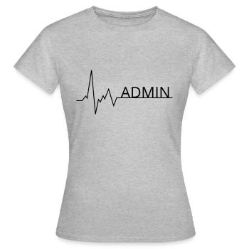 herzschlag admin - Frauen T-Shirt - Grau meliert - Vorne - AI Model Female 172 dark (172cm)