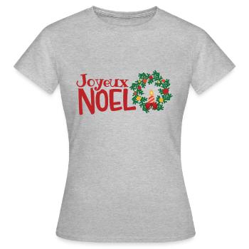 Joyeux Noel - Frauen T-Shirt - Grau meliert - Vorne - AI Model Female 172 dark (172cm)