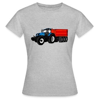 Tracteur - Remorqueur - Agriculteur - T-shirt Femme - gris chiné - Devant - AI Model Female 172 dark (172cm)