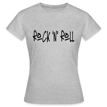 Rock n Roll - Frauen T-Shirt - Grau meliert - Vorne - AI Model Female 172 dark (172cm)