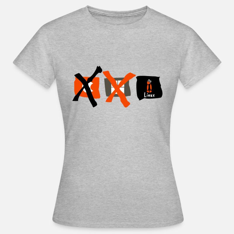 Linux le choix - T-shirt Femme - gris chiné
