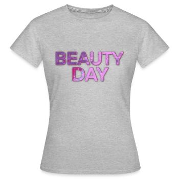 Journée de la beauté - T-shirt Femme - gris chiné - Devant - AI Model Female 172 dark (172cm)