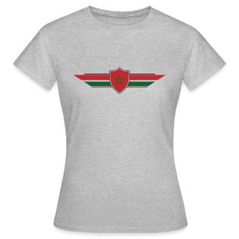 Marokko Fan Weltmeisterschaft - Frauen T-Shirt - Grau meliert - Vorne - AI Model Female 172 dark (172cm)