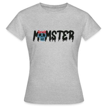 Halloween Momster - Maman est un monstre - T-shirt Femme - gris chiné - Devant - AI Model Female 172 dark (172cm)