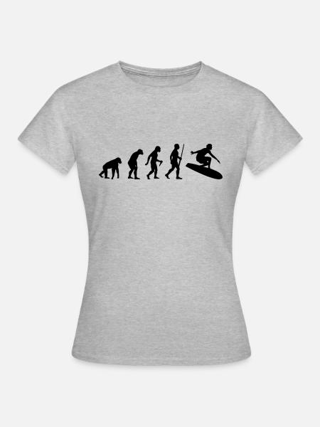 Surf Evolution - Frauen T-Shirt - Grau meliert