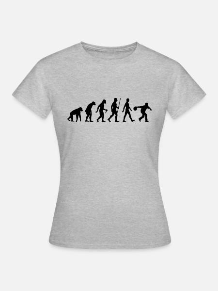 Evolution Bowling - Frauen T-Shirt - Grau meliert