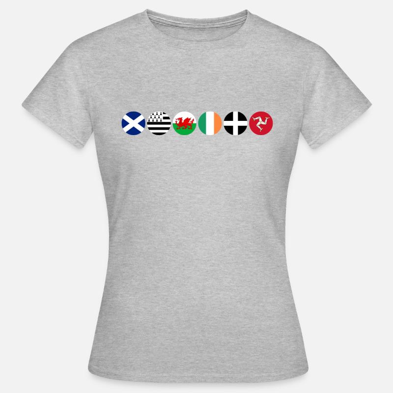 Celtic Nations Flags - Women's T-Shirt - heather grey