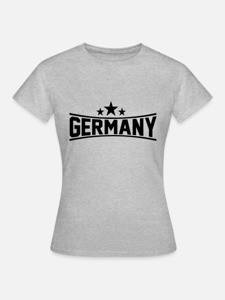 Germany design - Frauen T-Shirt - Grau meliert