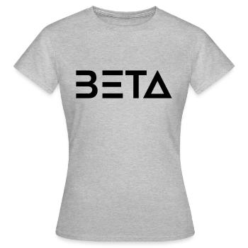 beta 2 - Frauen T-Shirt - Grau meliert - Vorne - AI Model Female 172 dark (172cm)