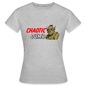 Chaotique muet - T-shirt Femme - gris chiné - Devant - AI Model Female 172 dark (172cm)