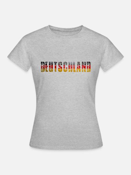 Deutschland - Frauen T-Shirt - Grau meliert