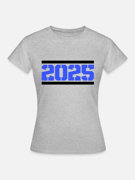 2025 - Frauen T-Shirt - Grau meliert