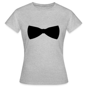 Fliege - Frauen T-Shirt - Grau meliert - Vorne - AI Model Female 172 dark (172cm)