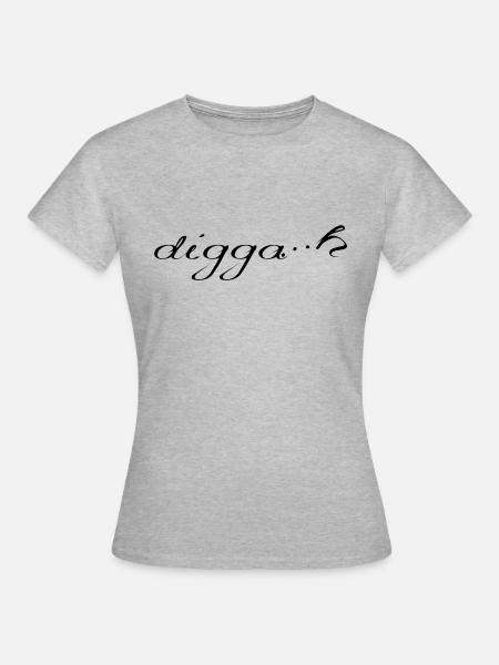 diggah - Frauen T-Shirt - Grau meliert