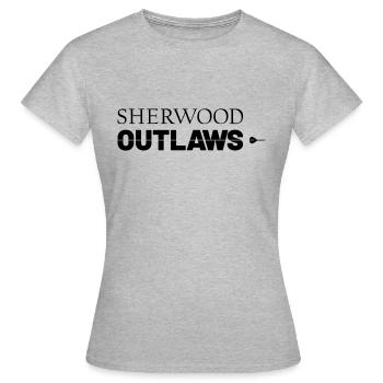 Sherwood interdit les fléchettes - T-shirt Femme - gris chiné - Devant - AI Model Female 172 dark (172cm)