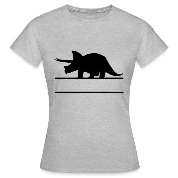 Dinosaures - propre texte, propre nom - T-shirt Femme - gris chiné - Devant - AI Model Female 172 dark (172cm)