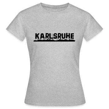 Karlsruhe - T-shirt Femme - gris chiné - Devant - AI Model Female 172 dark (172cm)