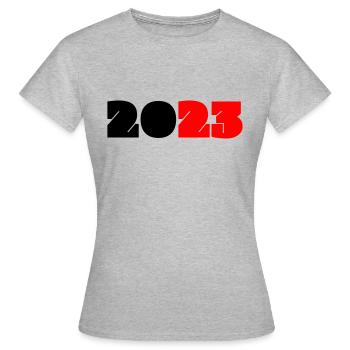2023 51 - T-shirt Femme - gris chiné - Devant - AI Model Female 172 dark (172cm)