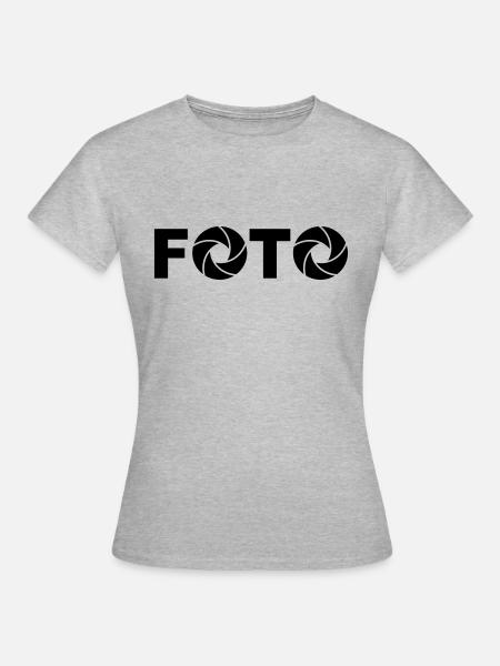 foto - Frauen T-Shirt - Grau meliert