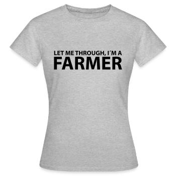 farmer - Frauen T-Shirt - Grau meliert - Vorne - AI Model Female 172 dark (172cm)