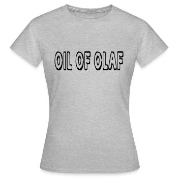 OIL OF OLAF - Women's T-Shirt - heather grey - Front - AI Model Female 172 dark (172cm)