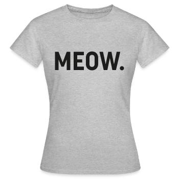 Miaou - T-shirt Femme - gris chiné - Devant - AI Model Female 172 dark (172cm)