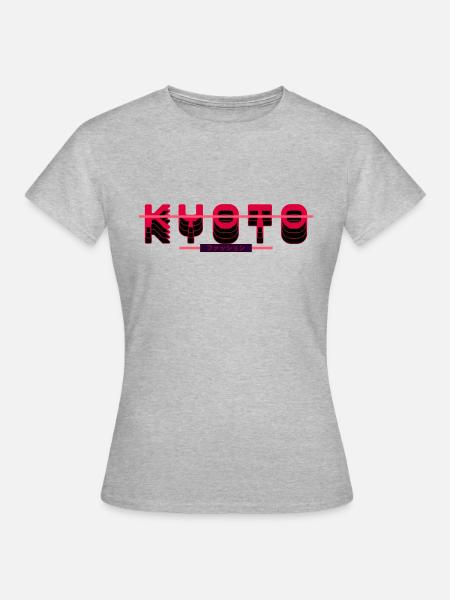 Kyoto Retro - Frauen T-Shirt - Grau meliert