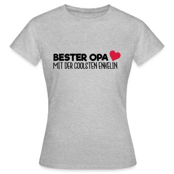 Bester Opa - Frauen T-Shirt - Grau meliert - Vorne - AI Model Female 172 dark (172cm)
