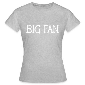 Grand fan - T-shirt Femme - gris chiné - Devant - AI Model Female 172 dark (172cm)