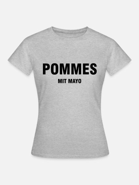 pommes - Frauen T-Shirt - Grau meliert
