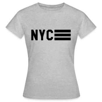 NYC - T-shirt Femme - gris chiné - Devant - AI Model Female 172 dark (172cm)