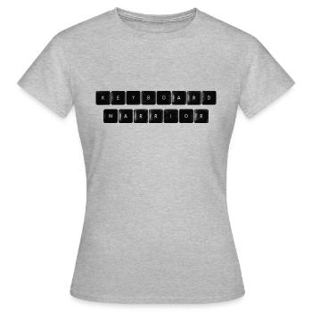 Guerrier du clavier - T-shirt Femme - gris chiné - Devant - AI Model Female 172 dark (172cm)