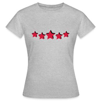 sterne - Frauen T-Shirt - Grau meliert - Vorne - AI Model Female 172 dark (172cm)