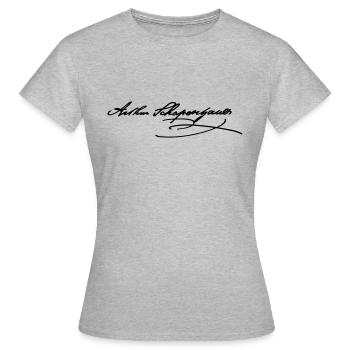 Arthur Schopenhauer - Frauen T-Shirt - Grau meliert - Vorne - AI Model Female 172 dark (172cm)