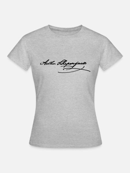 Arthur Schopenhauer - Frauen T-Shirt - Grau meliert