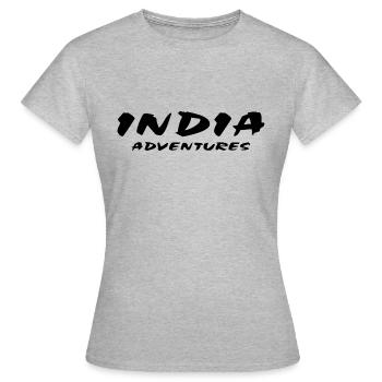 India - Women's T-Shirt - heather grey - Front - AI Model Female 172 dark (172cm)