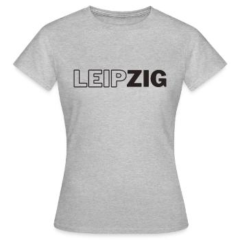 Leipzig - T-shirt Femme - gris chiné - Devant - AI Model Female 172 dark (172cm)