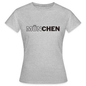 Munich - T-shirt Femme - gris chiné - Devant - AI Model Female 172 dark (172cm)