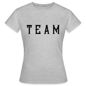 équipe - T-shirt Femme - gris chiné - Devant - AI Model Female 172 dark (172cm)