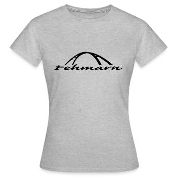 Fehmarn_SVG - Frauen T-Shirt - Grau meliert - Vorne - AI Model Female 172 dark (172cm)