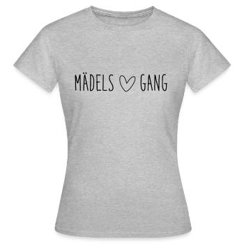 Mädels Gang - Frauen T-Shirt - Grau meliert - Vorne - AI Model Female 172 dark (172cm)