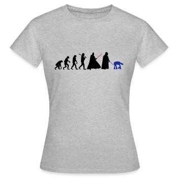 EVOLUTION DARK VADOR - T-shirt Femme - gris chiné - Devant - AI Model Female 172 dark (172cm)