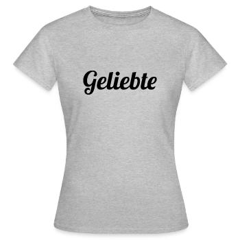 Geliebte - Frauen T-Shirt - Grau meliert - Vorne - AI Model Female 172 dark (172cm)