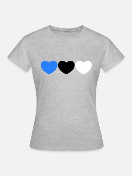 Estnisches Herz - Frauen T-Shirt - Grau meliert