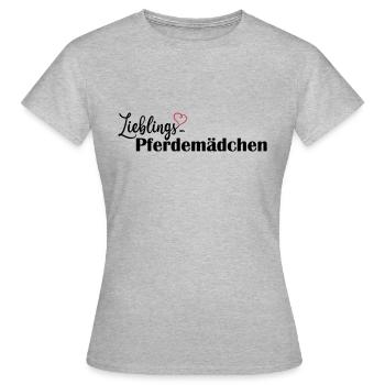 LIeblings Pferdemädchen schwarz - Frauen T-Shirt - Grau meliert - Vorne - AI Model Female 172 dark (172cm)