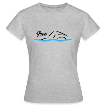 Freestyle Swimming - Women's T-Shirt - heather grey - Front - AI Model Female 172 dark (172cm)