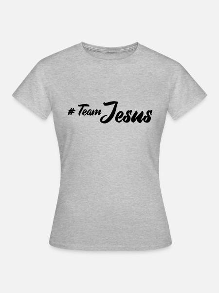 team jesus - Frauen T-Shirt - Grau meliert