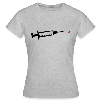 Seringue - T-shirt Femme - gris chiné - Devant - AI Model Female 172 dark (172cm)
