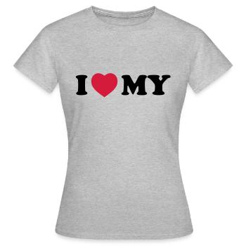 I love my - Frauen T-Shirt - Grau meliert - Vorne - AI Model Female 172 dark (172cm)
