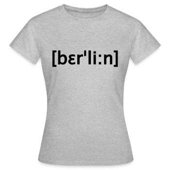 berlin, according to scripture - Women's T-Shirt - heather grey - Front - AI Model Female 172 dark (172cm)